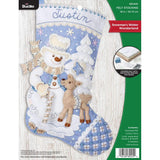 Bucilla 89245E Felt Applique Christmas Stocking Kit, Snowmans Winter, 18