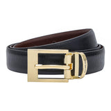 Da Milano Reversible Leather Belt For Women Black (Size 95 Cm)