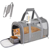 CUSSIOU Soft Sided Cat Carrier for Small Cats Puppies up to 15 Lbs, Airline Approved Pet Carrier Collapsible Travel Puppy Carrie