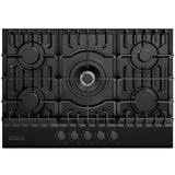 Empava 30 Inch Built-in Gas Cooktop with 5 Sealed SABAF Burners, Black Tempered Glass Surface LPG/NG Convertible, Flame Failure 