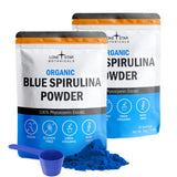 Organic Blue Spirulina Powder - 100% Pure Superfood Blue-Green Algae, No Fishy Smell, Natural Food Coloring for Smoothies & Prot