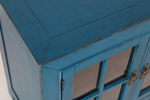 Aquitaine 70'' Distressed Farmhouse Accent Cabinet