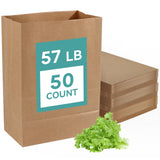 MUCHII 57 LB 50 Count Kraft Paper Bags, Large Brown Paper Grocery Bags for Storage, Shopping