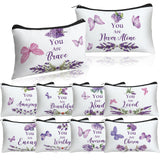 Shinylin 10 Pcs Housekeeping Appreciation Gift Bulk Christian Makeup Bags Gifts for Surgical Tech Religious Inspirationa Purple 