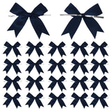 50 Counts Navy Blue Twist Tie Bows 3.1 Pre-Tied Satin Ribbon Bow Decor Mini Twist Tie Bows for Gift Wrapping Treat Bags Cake Bri
