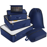 6 Set Packing Cubes For Suitcases, Epictotes Suitcase Organizer Bags Set, Lightweight Travel Bags With Shoe, Toiletry, Underwear