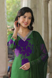 Anni Designer Women'S Cotton Blend Printed Straight Kurta With Pant & Dupatta (Protin-Green-Nw_S_Green_Small),Green,S,,,