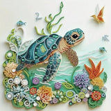 ZQEATRY Sea Turtle Animal Special Shape Diamond Art Kits for Adults,5D Diamond Painting Kits for Beginner,DIY Diamond Crystal Rh