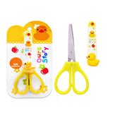 FunBlast Duck Stainless Steel Craft Scissor Cute Kawaii Scissor with Safety Cover, Paper Cutting Scissors for Art and Craft Wor