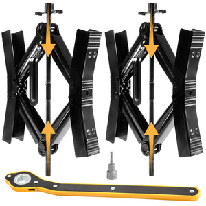 Camper Wheel Chock Stabilizer 2 Sets, Double Speed Heavy Duty Truck RV Tire Scissor Locking X Chock, Camper Accessories for Trav
