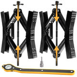 Camper Wheel Chock Stabilizer 2 Sets, Double Speed Heavy Duty Truck RV Tire Scissor Locking X Chock, Camper Accessories for Trav