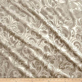 Brocade Scroll Velvet Fabric, 58 Inch in Width, Ideal Embossed Material for Home D cor Sand Cut by The Yard