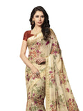 Satrani Womens Chiffon Saree (1026St401_Beige_Maroon)
