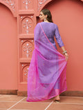 Gosriki Women'S Cotton Blend Mirror Work Straight Kurta With Pant & Dupatta (Mirror-Purple-Nw-Gs_L_Purple_Large),Purple,,B0CKLQ4YY2