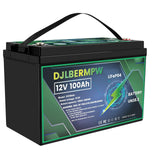DJLBERMPW 12.8V 100Ah LiFePO4 Battery Built-in 100A BMS Lithium Battery 12V 1280Wh Lithium Batteries 10-Year Lifetime, Perfect f