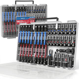 41-Piece Premium 1/4 Drive Magnetic Impact Nut Driver Set Metric & SAE Standard & Deep with Socket Adapters, 2-in-1 Ratchet Wre