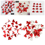 Merishopp 200X Mini Brads Handmade Decoration Paper Fasteners For Scrapbook Art School Red