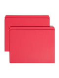 Smead File Folder, Reinforced StraightCut Tab, Letter Size, Red, 100 per Box (12710)