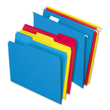 Ampad Combo Filing Kit with 12 Interior File Folders and 12 Hanging Folders, Red, Blue, and Yellow, Letter Size, Total 24 Per Bo
