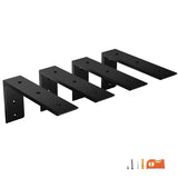 NEODROP 4-Pack 8 Inch Countertop Support Brackets, Heavy Duty L Brackets for Quartz/Wood/Laminate/Granite Countertops | 3/8 Thic
