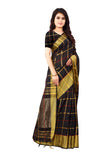 Leriya Fashion Cotton Silk Solid Checkered Saree For Women