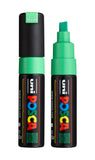posca uni PC-8K Water-Based Paint Markers, Broad Tip (8mm), Fluorescent Green, 2 Count
