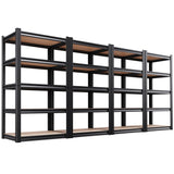 Set of 4 71H Garage Shelving-5 Tier Garage Storage Shelves,Adjustable Heavy Duty Metal Shelving Unit and Storage Large Rack,Util