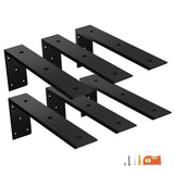 NEODROP 6-Pack 16 Inch Countertop Support Brackets, Heavy Duty L Brackets for Quartz/Wood/Laminate/Granite Countertops | 3/8 Thi