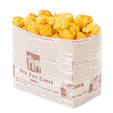 Restaurantware Bag Tek 4.3 x 2.5 x 3.8 Inch Treat Bags 100 Sturdy Take Out Bags - Flat Bottom Microwavable Sepia Newsprint Paper