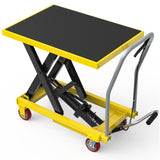 YITAHOME 1100 LBS Hydraulic Lift Table Cart, Single Scissor Lift Table, Adjustable 10 to 32 in Height Hydraulic Lift with Lockin