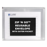 Letter Size Zip N Go Expanding Portfolio with Outer Pocket, 13 x 10, Clear
