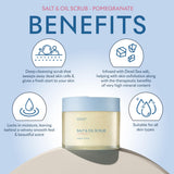 SEACRET Body Scrub - Salt & Oil Body Exfoliator with Dead Sea Minerals and Essential Oils, Pomegranate Scent 14.1 FL.OZ.