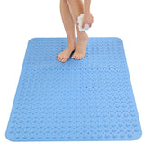 ENKOSI Extra Large Square Non Slip Shower Mat - 31 x 31-inch XL Bathroom Shower Mat - Square Shower Matts for Shower Stall Floors | Secure Suction Cups and Drain Holes (31x31 Pink)