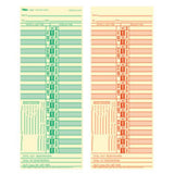 Tops 1275 Time Card For Lathem, Bi-Weekly, Two-Sided, 3 1/2 X 9 (Box Of 500)