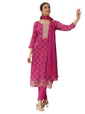 Libas Women'S Silk Blend Kurta Sets (99448_Pink_Xl)