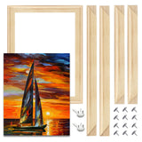 EVNEED DIY Canvas Stretcher Bars 16x20 Inch Canvas Frame - Easy to Assemble, Gallery Wrap Oil Frame Kits Canvas Wood Stretcher B