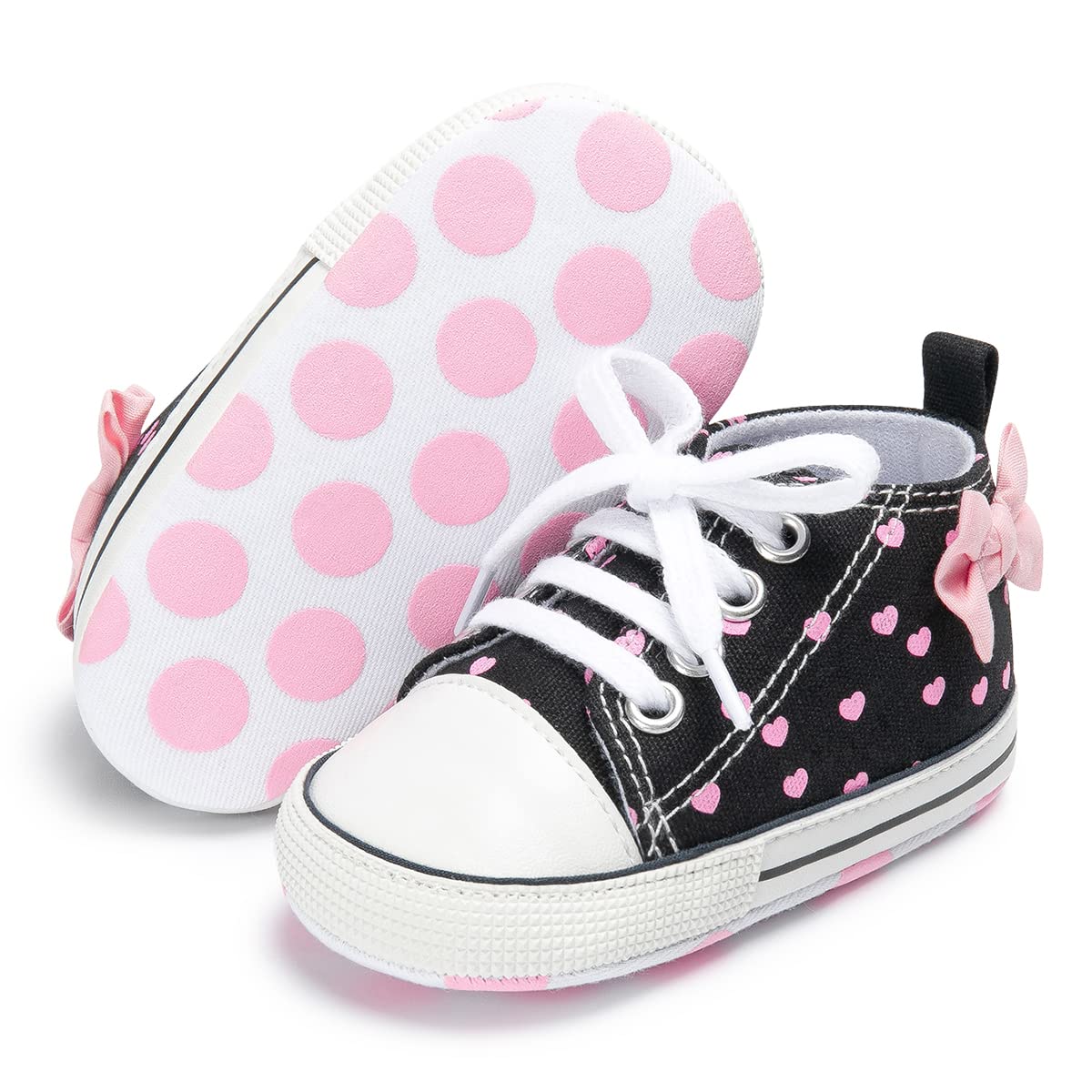 Tutoo Unisex Baby Boys girls Star Sneaker Soft Anti-Slip Sole Newborn Infant First Walkers cotton Shoes