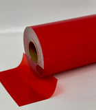 Transparent Vinyl Tape with Self-Adhesive. (6 inch x 25 ft, Red)