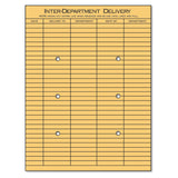 Universal 63568 Light Brown Kraft String & Button Interoffice Envelope, 10 x 13, 100/Box