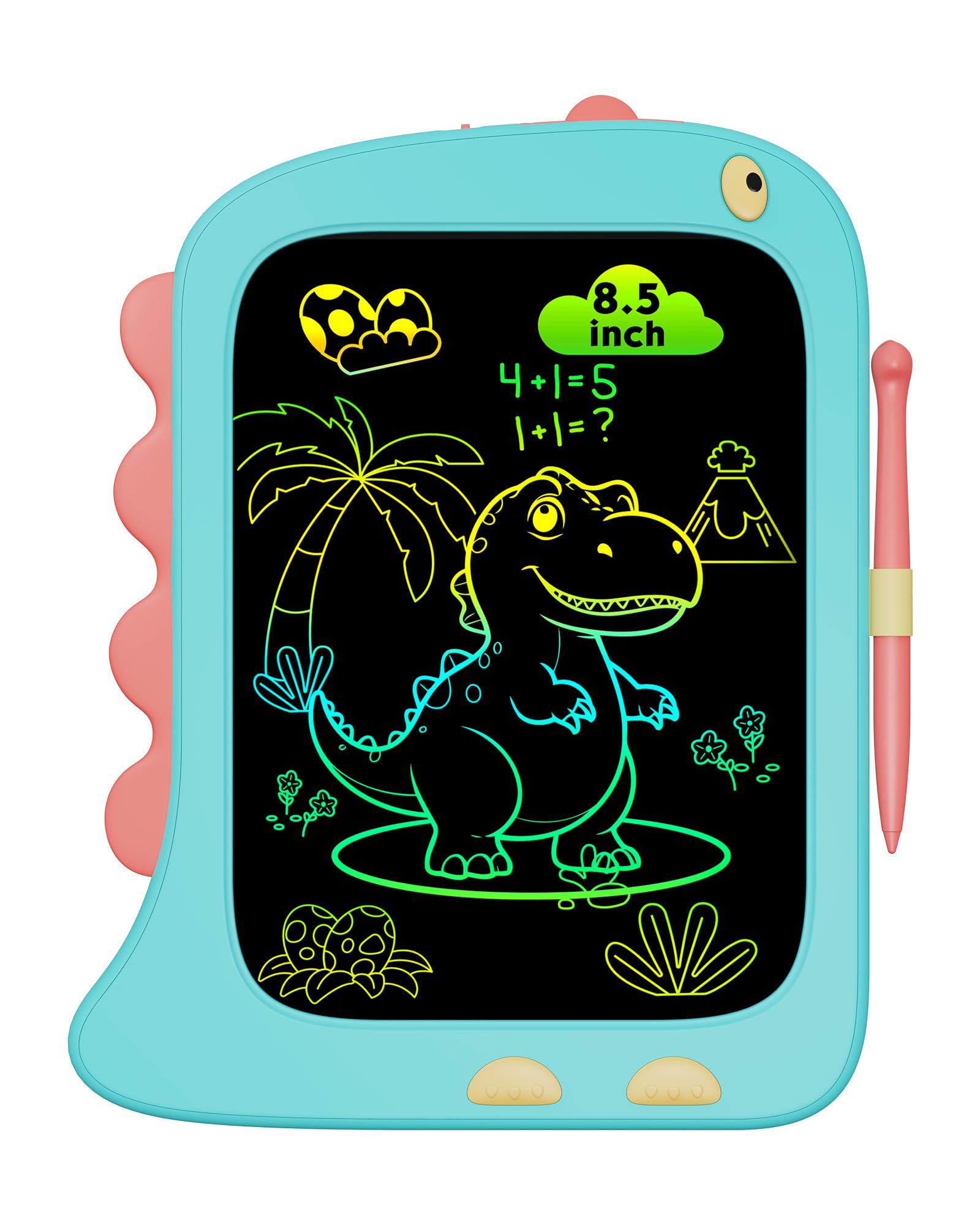 Kikapabi LCD Writing Tablet, Dinosaur Toys Gifts for Boys Age 3 4 5 6 7 Year Old, 8.5inch Colorful Doodle Board Pad for Kids, Bi
