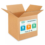 Small Cube Moving & Shipping Boxes 9x9x9 inches (10-Pack) - Extra Strength 200 lb vs Regular - Corrugated Strong Cardboard Boxes