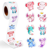 Qeeenar 1 Roll Stickers Decal Reward Cute Office Supplies Incentives Animals Sticker Halloween Party Favor, 500 Pcs Each Roll(Ax