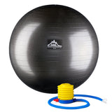 Black Mountain Products Profesional Grade Exercise Stability Yoga Ball, Foot Pump, Ball Plug, Plug Puller, 2000 Lbs Static Weigh