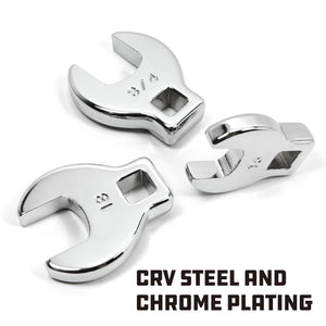 10 Piece 3/8 Inch Drive SAE and Metric Crowfoot Wrench Set