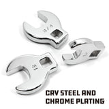 10 Piece 3/8 Inch Drive SAE and Metric Crowfoot Wrench Set