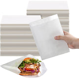 Zubebe 2400 Pcs Paper Sandwich Bags 7 x 6 x 1 Inch Wet Wax Glassine Paper Grease Resistant White Semi Translucent Bags for Baker