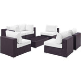 Modway Bronx 7 Piece Outdoor Patio Sectional Set WL01922MW