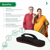 Ortho Joy Extra Soft Doctor Ortho Slippers || Regular Wear Slippers For Men,Black,7,B0BJQ9RZ5N