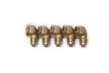 LTWFITTING Brass 3/8 OD x 3/8 Female NPT 45 Deg Flare 90 Degree Flare Elbow Tube Fitting(Pack of 5)
