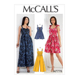 McCalls Patterns Misses Dresses, Romper And Jumpsuit Sewing Pattern, A5 (68101214), Multicolor